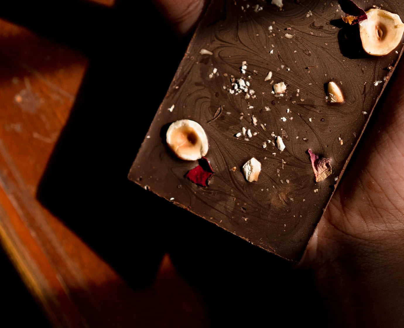 Rose & Hazelnut Dark Chocolate 50% Cavasachocolates